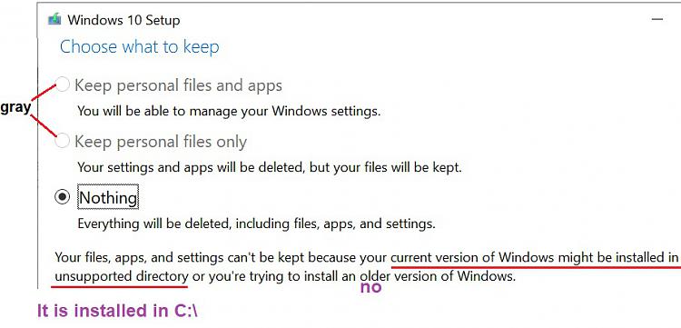 Update to Latest Version of Windows 10 using Update Assistant-unsupporteddir.jpg