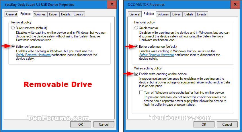 Enable Or Disable Disk Write Caching In Windows 10 Tutorials