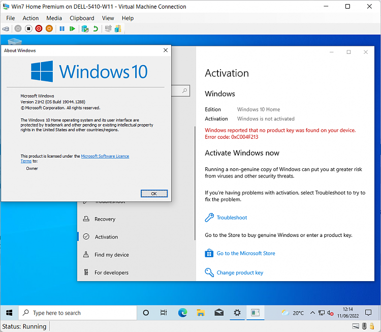 Clean Install Windows 10 Directly without having to Upgrade First-not-activated-w10-21h2-19044-1288.png