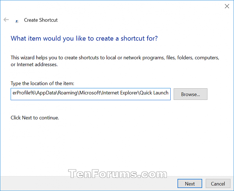 Add Quick Launch to Send to Context Menu in Windows 10-sendto_quick_launch-3.png