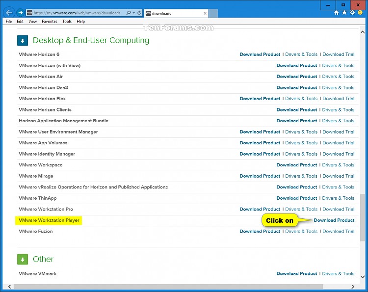 windows 10 iso for vmware