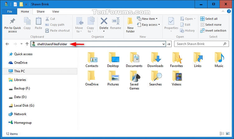 Restore Default Location of Personal Folders in Windows 10-userfilesfolder.png