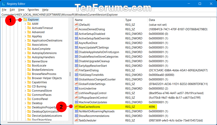 Change Icon Cache Size in Windows-maxcachedicons-1.png