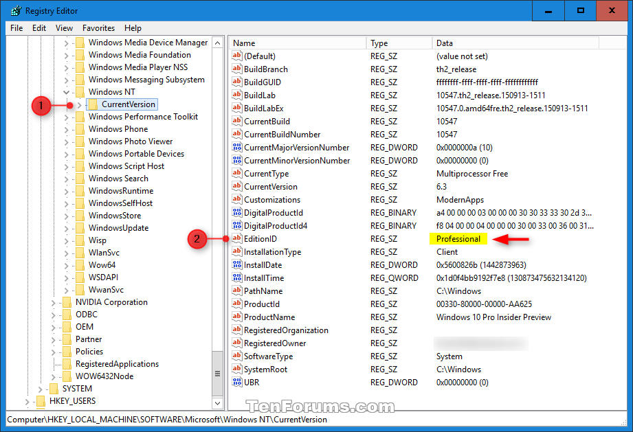 find windows product key in registry windows 10