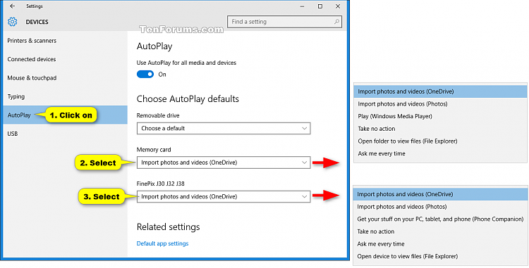 Turn On or Off Auto Save Photos and Videos to OneDrive in Windows 10-autoplay_settings.png