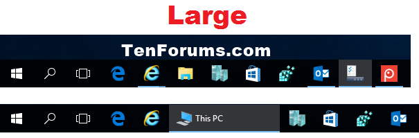 Customization Use Large Or Small Taskbar Buttons In Windows 10