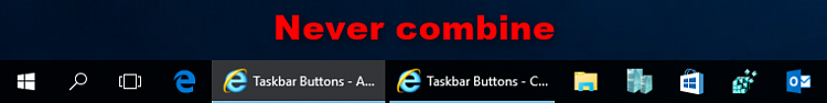 Always, Sometimes, or Never Combine Taskbar Buttons in Windows 10-never_combine.png