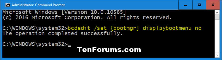 Enable or Disable F8 Advanced Boot Options in Windows 10-displaybootmenu-no.png