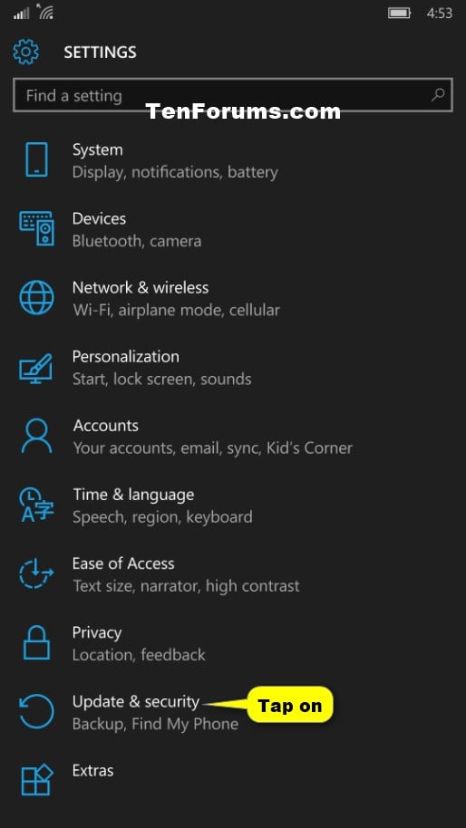 Find My Phone - Turn On or Off in Windows 10 Mobile Phone | Tutorials