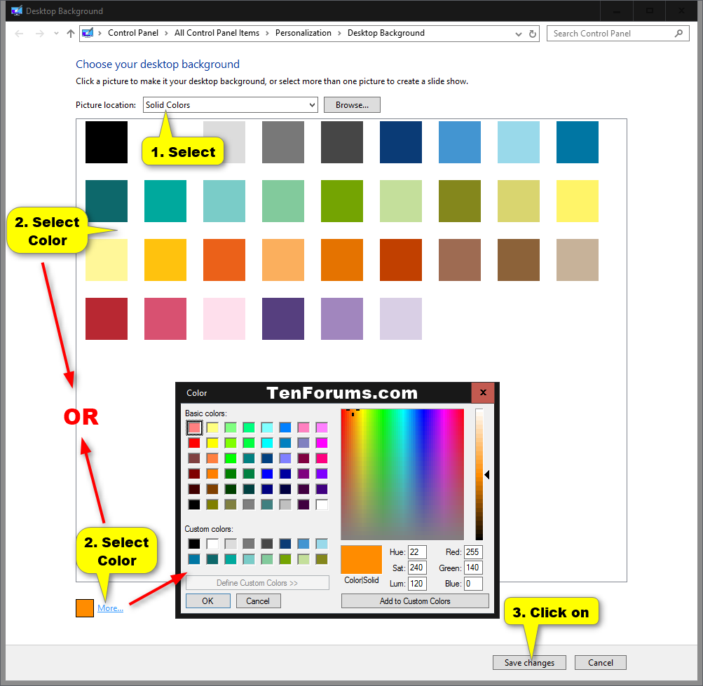 Change Window Background Color Windows 10 Registry