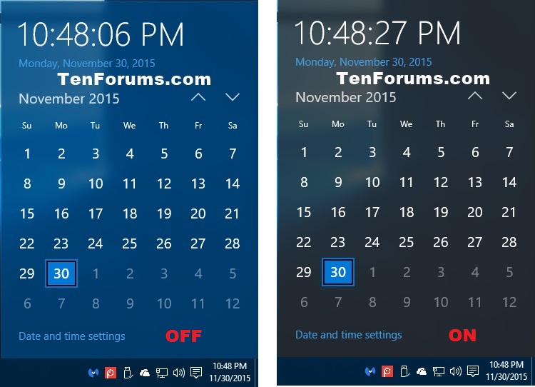Turn On or Off Show Color Only On Taskbar in Windows 10-time_and_date.jpg