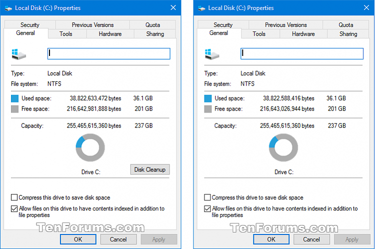 Set Recycle Bin to Permanently Delete Files Immediately in Windows 10-disk_cleanup_drive_properties.png