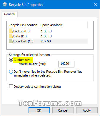 Set Recycle Bin to Permanently Delete Files Immediately in Windows 10-recycle_bin_permanently_delete-2.png