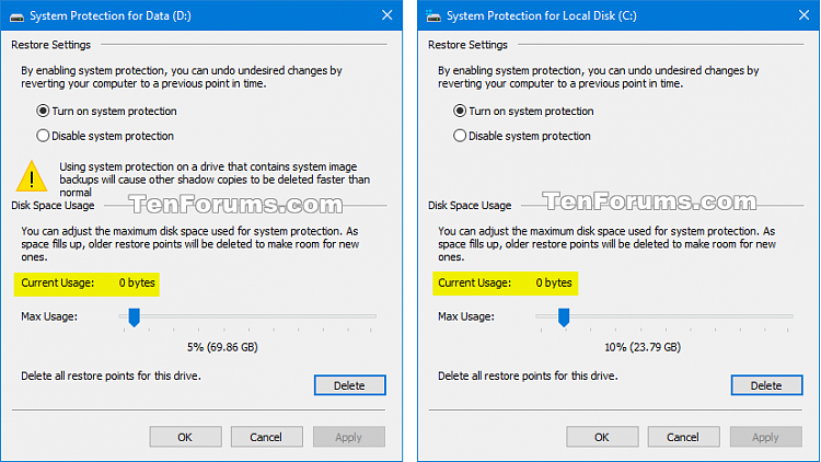 Delete System Restore Points in Windows 10-delete_restore_points-7.png