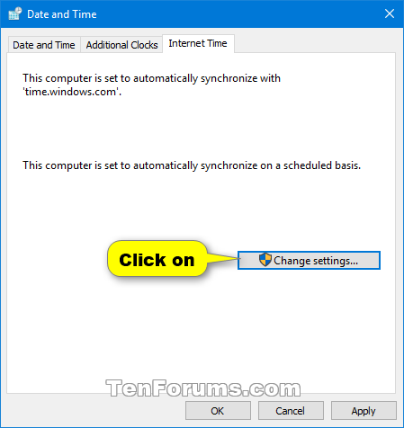 Windows Vista Auto Sync Time