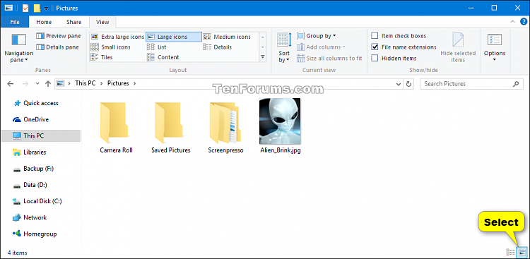 Change Folder View Layout in Windows 10-folder_view_layout_toolbar-1.png
