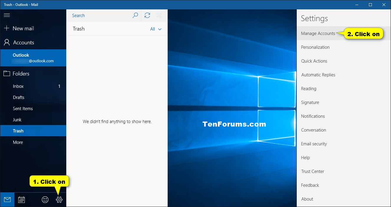 how to change my mail app email