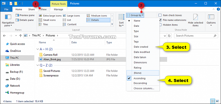 Change Group by Folder View in Windows 10-folder_view_group_by_ribbon.png