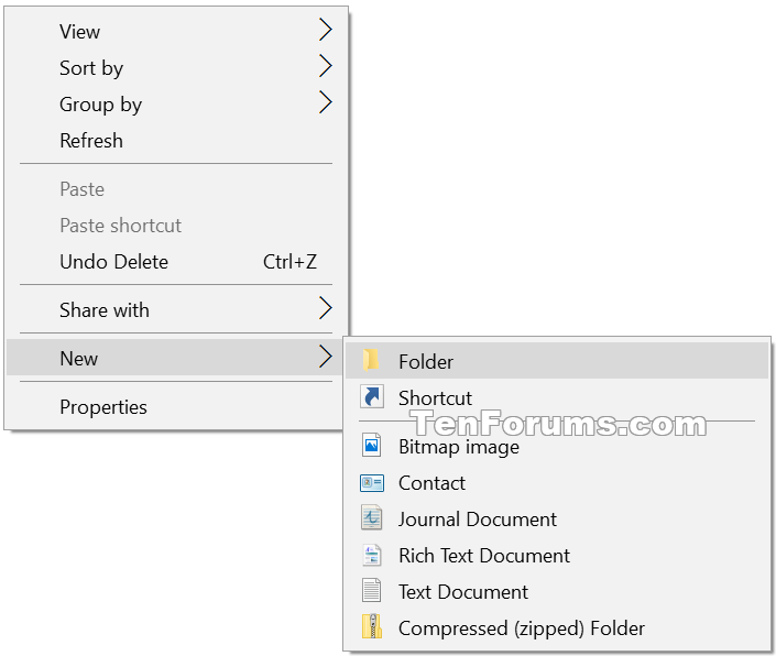 Change New Folder Name Template in Windows-new_folder_context_menu.png