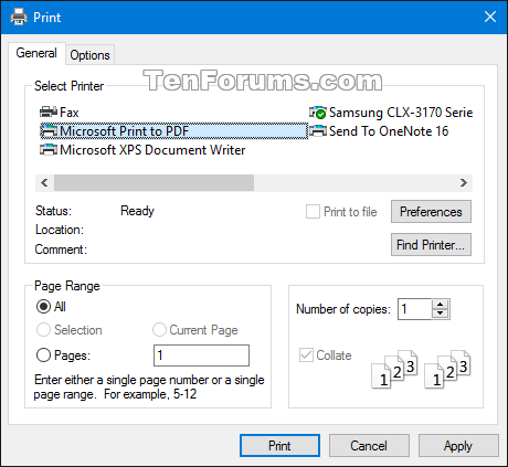 laver mad Caius analysere How to Print to PDF in Windows 10 | Tutorials