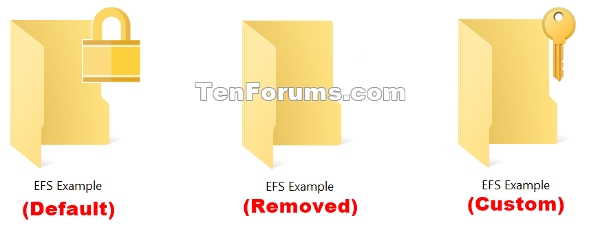 Change Or Remove Lock Icon On Encrypted Files In Windows 10