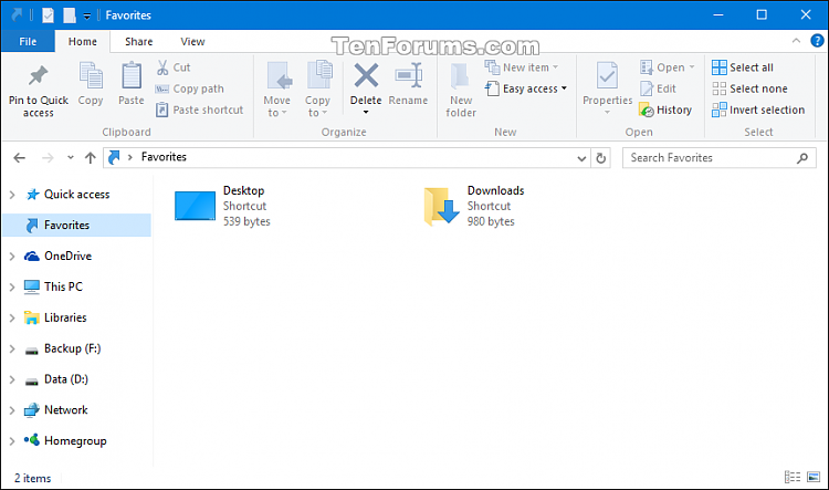 Add or Remove Favorites from Navigation Pane in Windows 10-favorites_in_navigation_pane.png