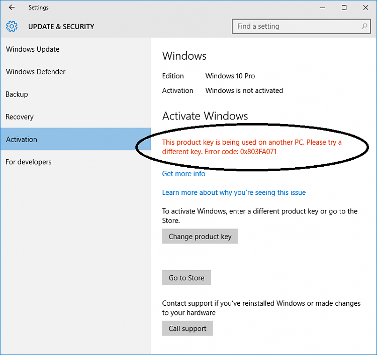 windows 10 change product key error code 0xc004f050