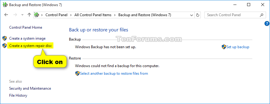 create system repair disc windows 7