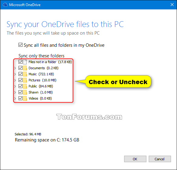Choose Folders for OneDrive Selective Sync in Windows 10-onedrive_choose_folders-3.png