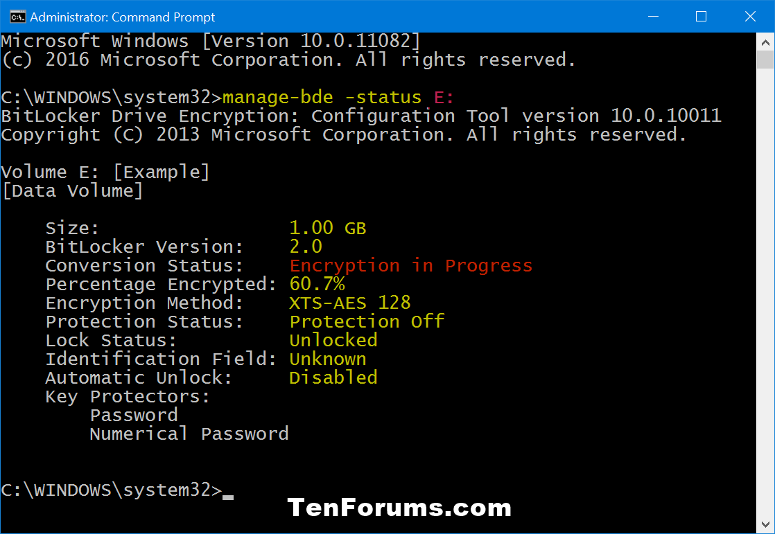 bitlocker assignment status pending