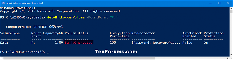 Check BitLocker Drive Encryption Status in Windows 10-bitlocker_status-encrypted_powershell.png