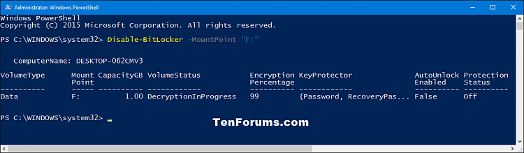 Turn On or Off BitLocker for Fixed Data Drives in Windows 10-turn_off_bitlocker_powershell.png