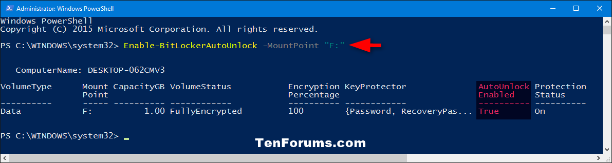 Turn On Or Off Auto Unlock For Bitlocker Drive In Windows 10 Tutorials