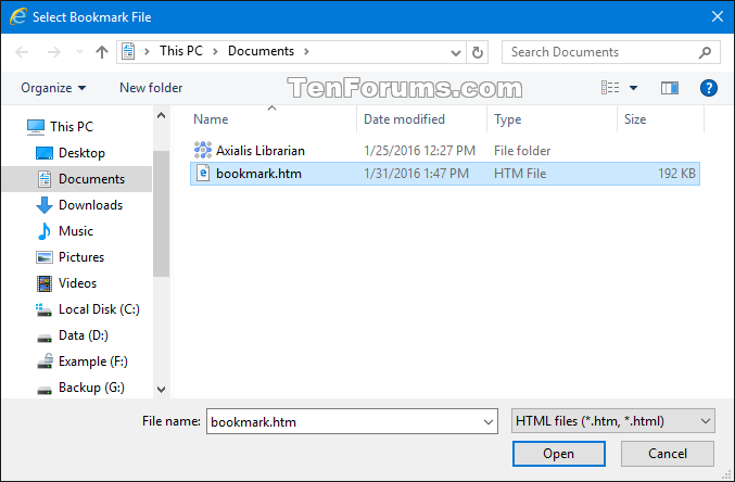 Import or Export Internet Explorer Favorites with HTM in Windows 10-internet_explorer_import_htm-3b.png