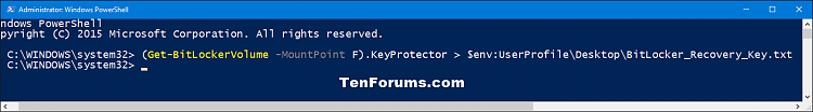 Backup BitLocker Recovery Key in Windows 10-bitlocker_recovery_key_powershell-1.png