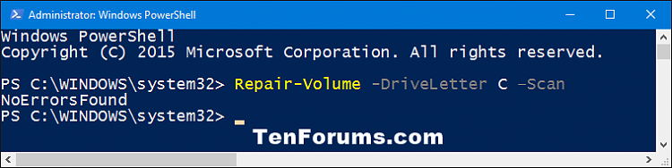 Drive Error Checking in Windows 10-powershell_repair-volume_scan.png