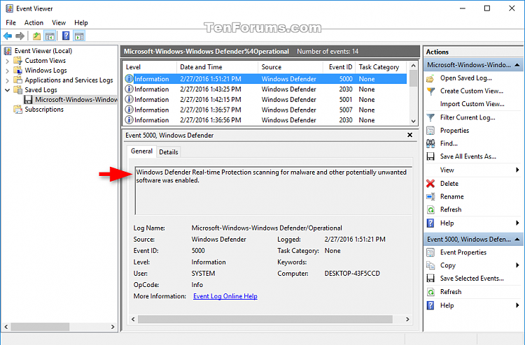 How to Run a Microsoft Defender Offline Scan in Windows 10-windows_defender_offline_event_logs.png
