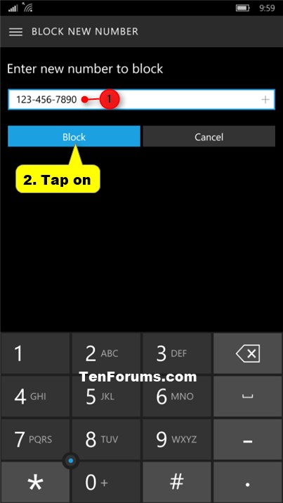 Phone Number - Block or Unblock on Windows 10 Mobile Phone-block_new_number-1.jpg