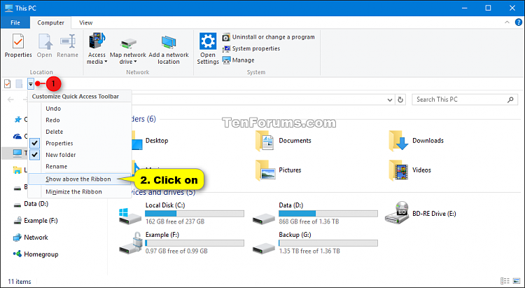 Show Quick Access Toolbar Above or Below File Explorer Ribbon-qat_show_above_ribbon-1.png