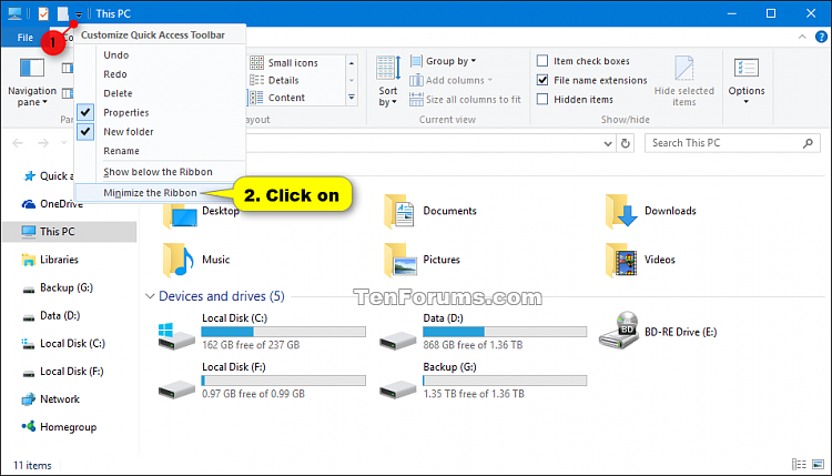 Hide or Show File Explorer Ribbon in Windows 10-qat_minimize_ribbon.png