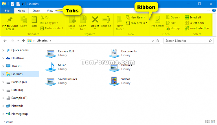 Hide or Show File Explorer Ribbon in Windows 10-file_explorer_ribbon.png