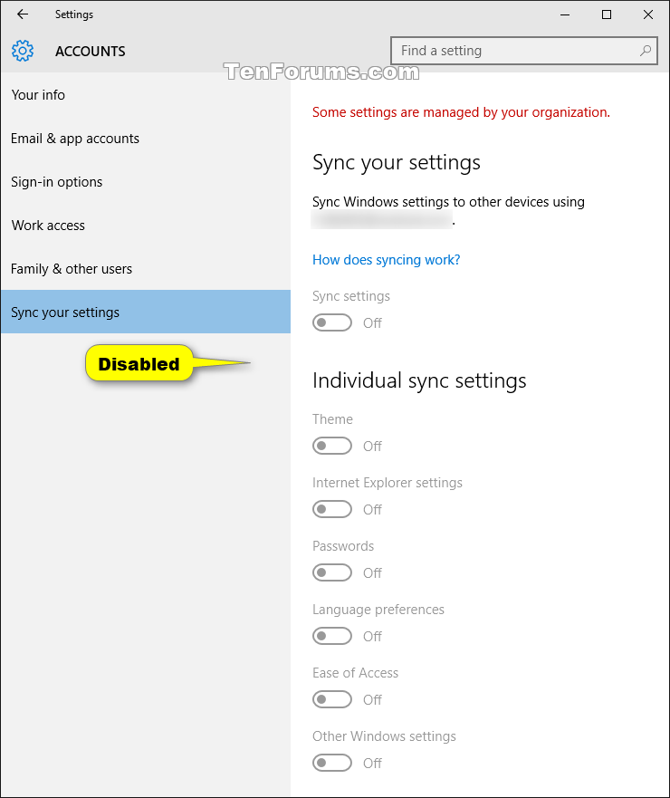 How do I enable Windows sync?