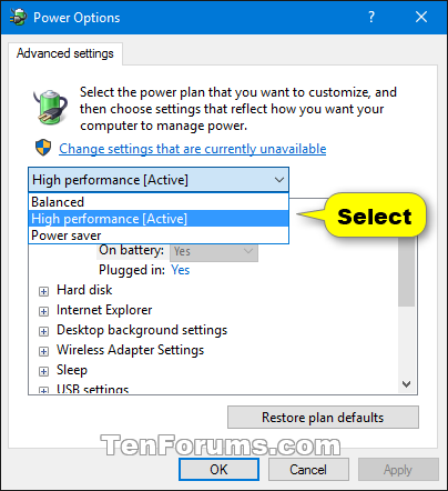 windows 10 restore default settings