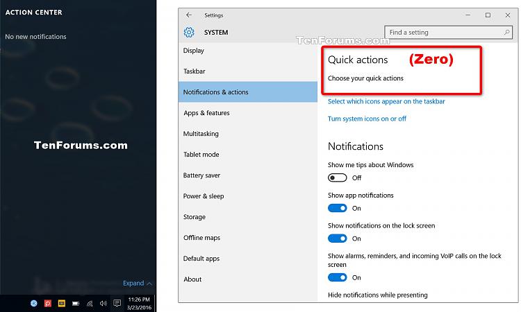 Change Number of Quick Actions to Show in Windows 10 Action Center-zero_quick_actions.jpg