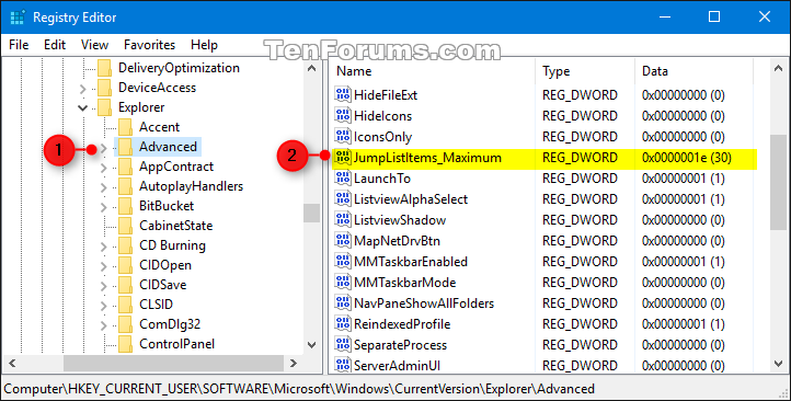Change Maximum Number of Items in Jump Lists in Windows 10-jumplists_maximum_items-1.png