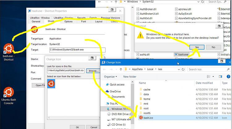 Create Bash on Ubuntu on Windows 10 shortcut-bash-console-shortcut.jpg