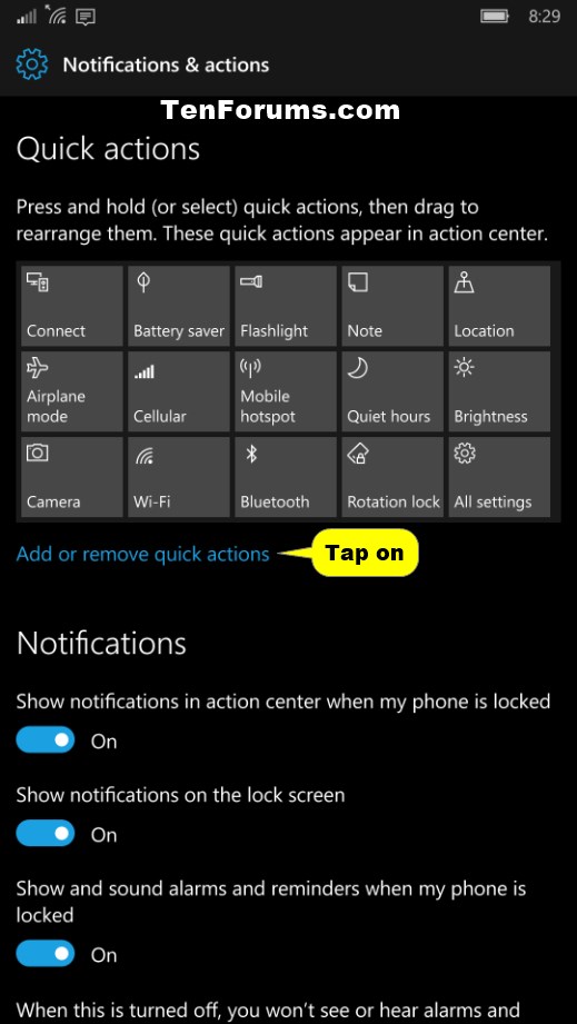 quick actions windows 10 quick actions windows 10
