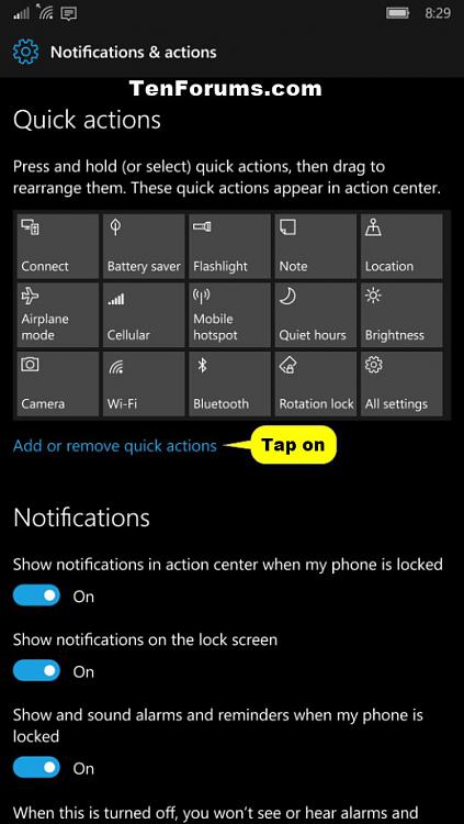Action Center Quick Actions - Add or Remove in Windows 10 Mobile-windows_phone_quick_actions-3.jpg
