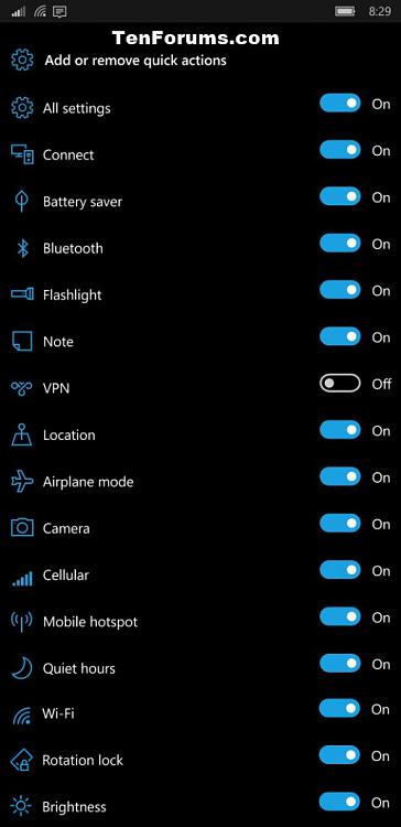 Action Center Quick Actions - Add or Remove in Windows 10 Mobile-windows_phone_quick_actions-4.jpg