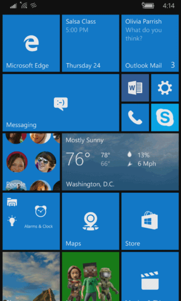 Action Center Notifications Visible - Change in Windows 10 Mobile-action_center.gif